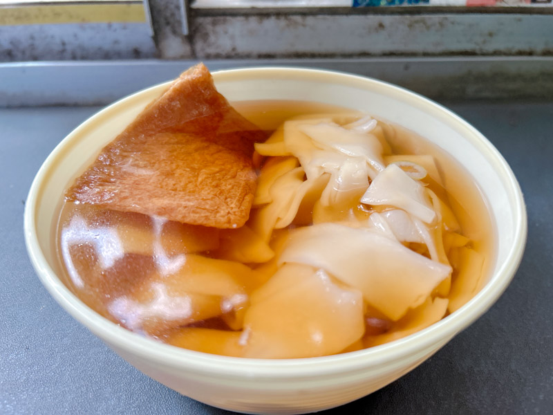丸美屋自販機 ひもかわうどん