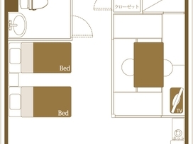 ツインルーム【ペット可・禁煙】