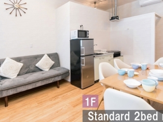 【１階北欧スタンダード中部屋】寝室２/１〜５名※テラス無