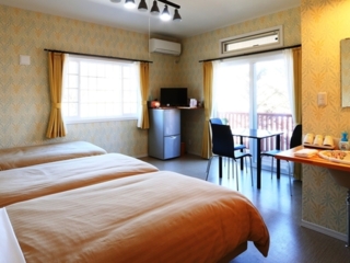 【トリプルルーム】３名様用　テラス＆洗面トイレ付き