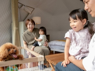 【ペット可】6mドーム客室シングル4ベッド（最大5名）