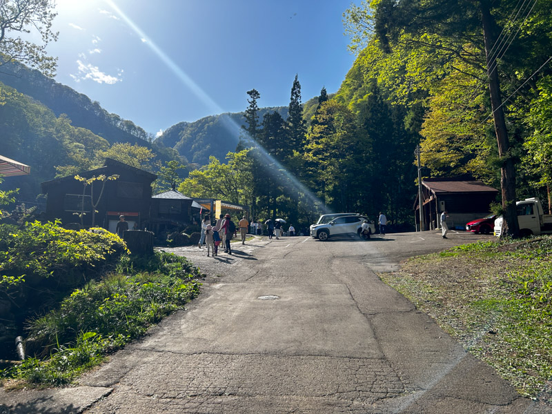 流しそうめん苗名滝苑