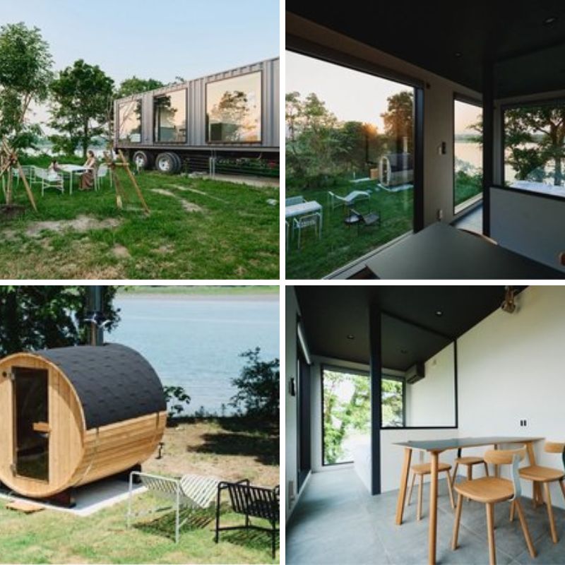 青島エリアにあるトレーラーホテル